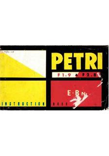 Petri E.Bn manual. Camera Instructions.